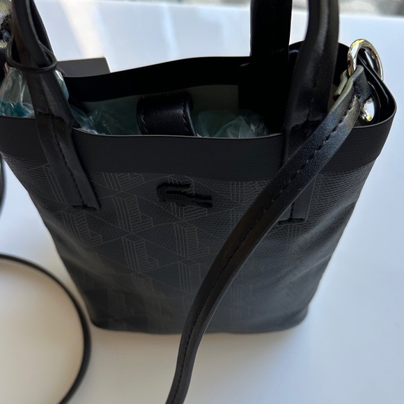 Lacoste Black Patterned Crossbody Bag - Picture 6 of 10